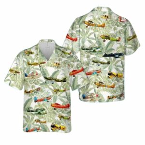 Vintage Airplanes Tropical Hawaiian Shirt