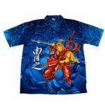 Vintage Anime Lightning Blue Hawaiian Shirt