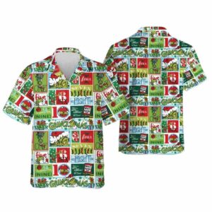 Vintage Grinch Christmas Hawaiian Shirt