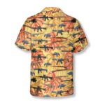 Vintage Tropical It’s All About Guns Hawaiian Shirt Back