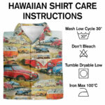 Volkswagen vintage hawaiian shirt care instruction