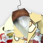Yellow Santa Claus With Pizza And Beer Fun Christmas Hawaiian Shirt Front